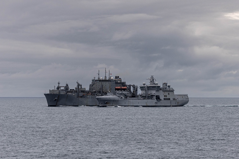 USNS William McLean (T-AKE 12) Replenishment-at-Sea with HNoMS Maud (A-530)