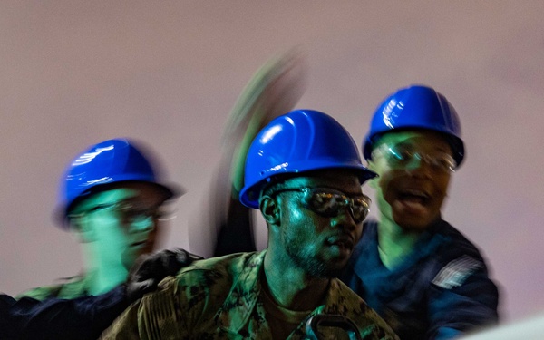 Wasp Sailors Simulate General Quarters