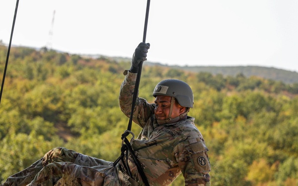 The Sabalauski Air Assault School Conducts the Rappel Tower in Bulgaria