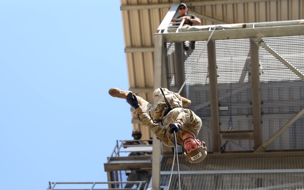 The Sabalauski Air Assault School Conducts the Rappel Tower in Bulgaria
