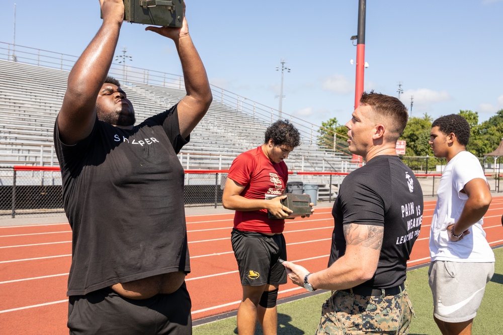 MCRC Challenges Brockton High School with the Combat Fitness Test