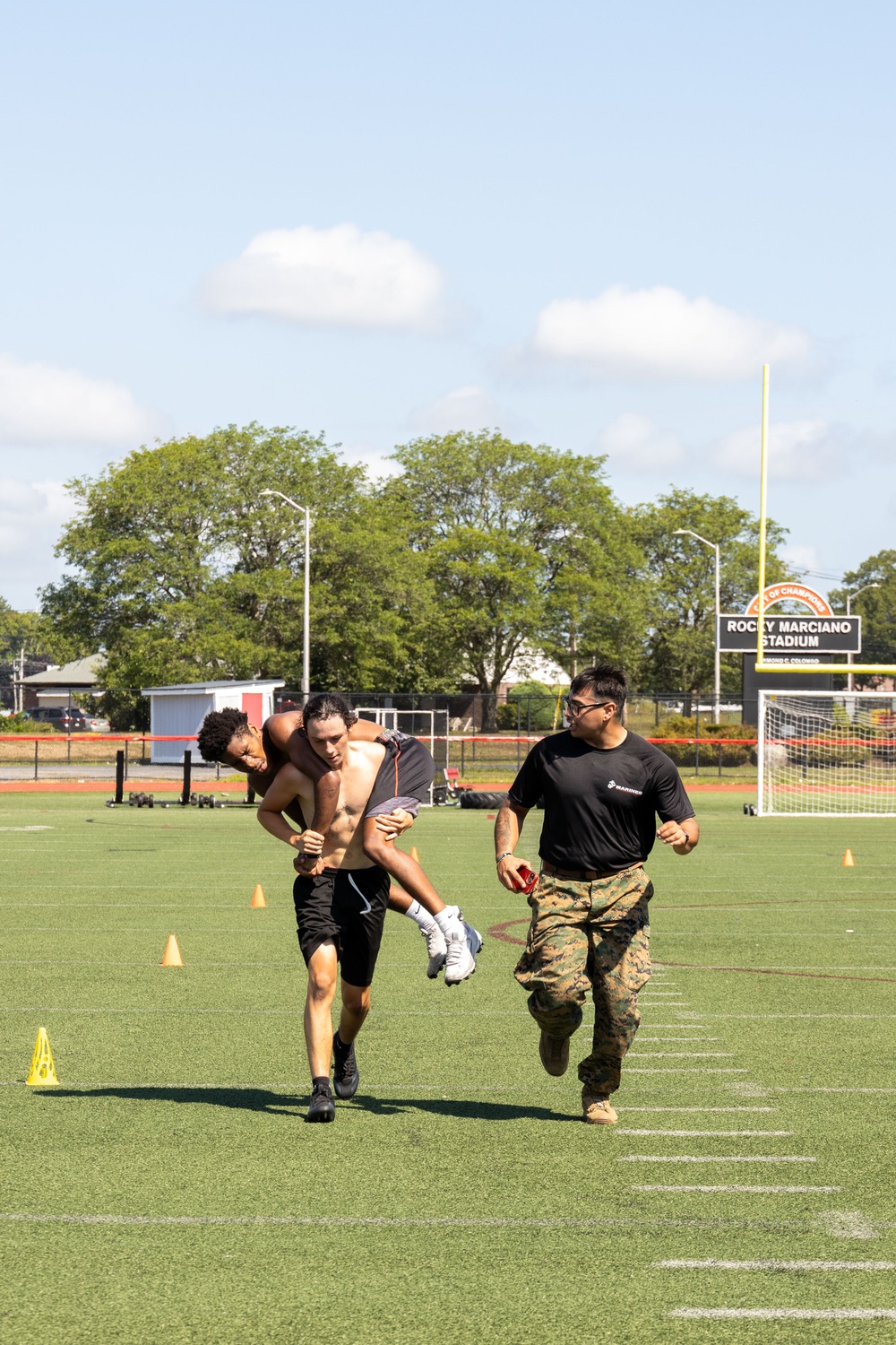 MCRC Challenges Brockton High School with the Combat Fitness Test