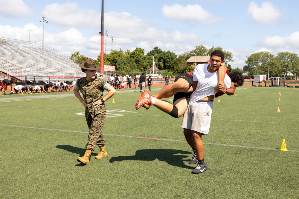 MCRC Challenges Brockton High School with the Combat Fitness Test