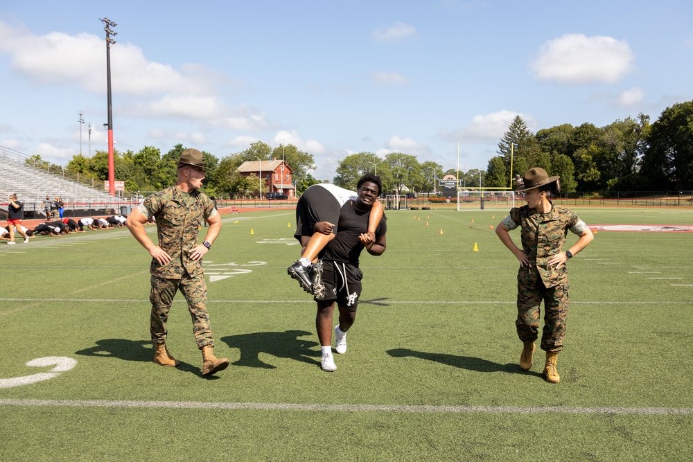 MCRC Challenges Brockton High School with the Combat Fitness Test