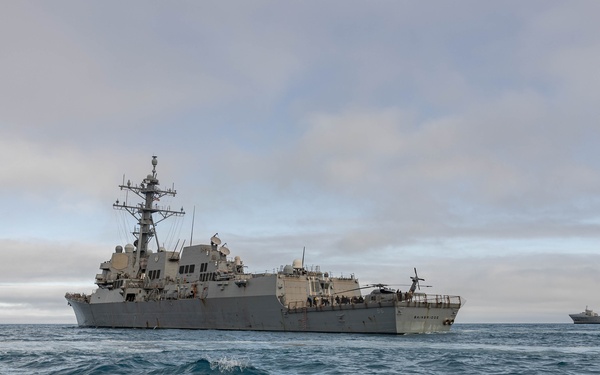 USS Bainbridge (DDG 96) Sailors Visit HNoMS Maud (A-530)