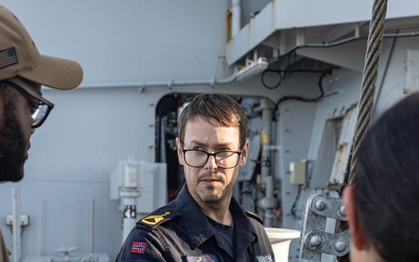 USS Bainbridge (DDG 96) Sailors Visit the HNoMS Maud (A-530)