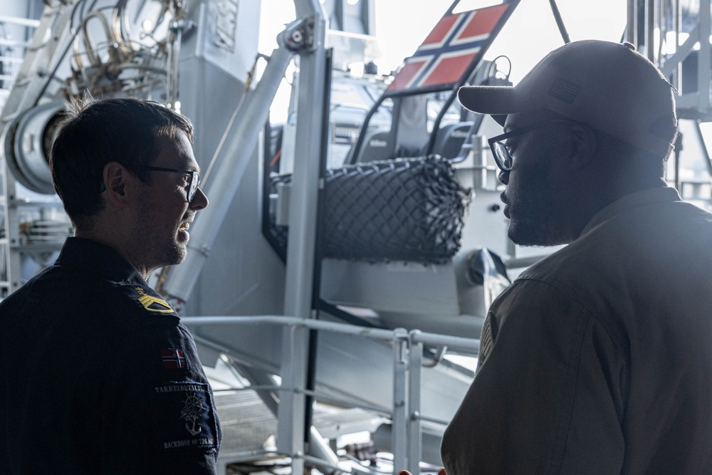 USS Bainbridge (DDG 96) Sailors Visit the HNoMS Maud (A-530)