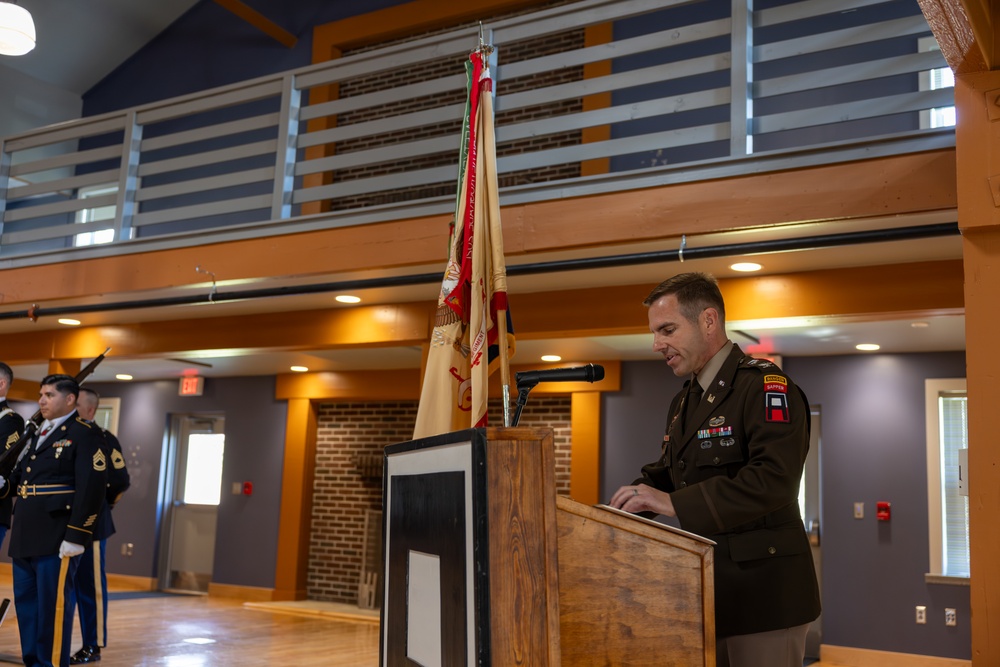 Commander Speaks during Change of Responsibility