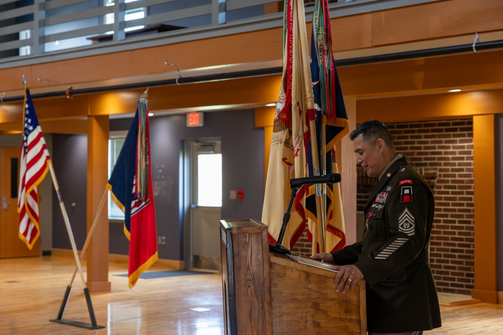 Retiring CSM Speaks to Brigade