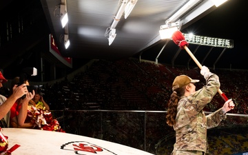 AFB first sergeant rallies crowd during Kansas City Chiefs game