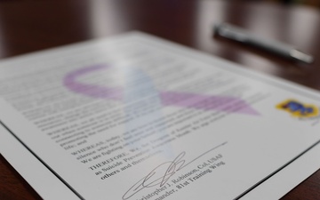 81st TRW commander signs suicide prevention proclamation