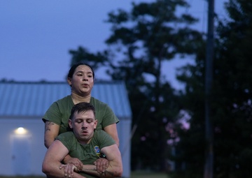 Marines with Ground Supply School participate in a resupply run