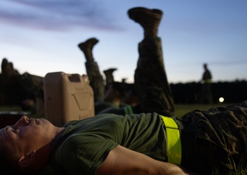 Marines with Ground Supply School participate in a resupply run