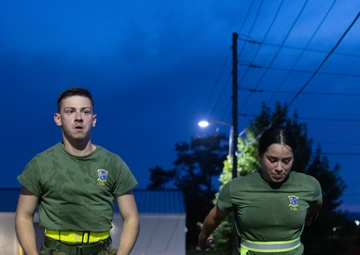 Marines with Ground Supply School participate in a resupply run