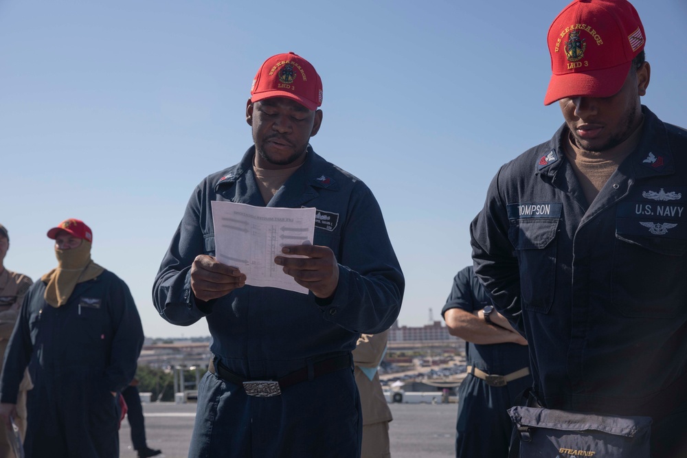 Kearsarge Conducts Abandon Ship Drill