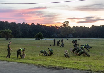 Marines with Ground Supply School participate in a resupply run