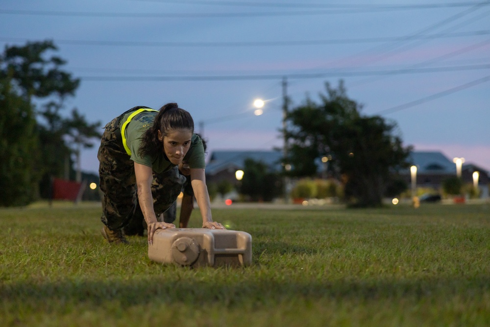 Marines with Ground Supply School participate in a resupply run
