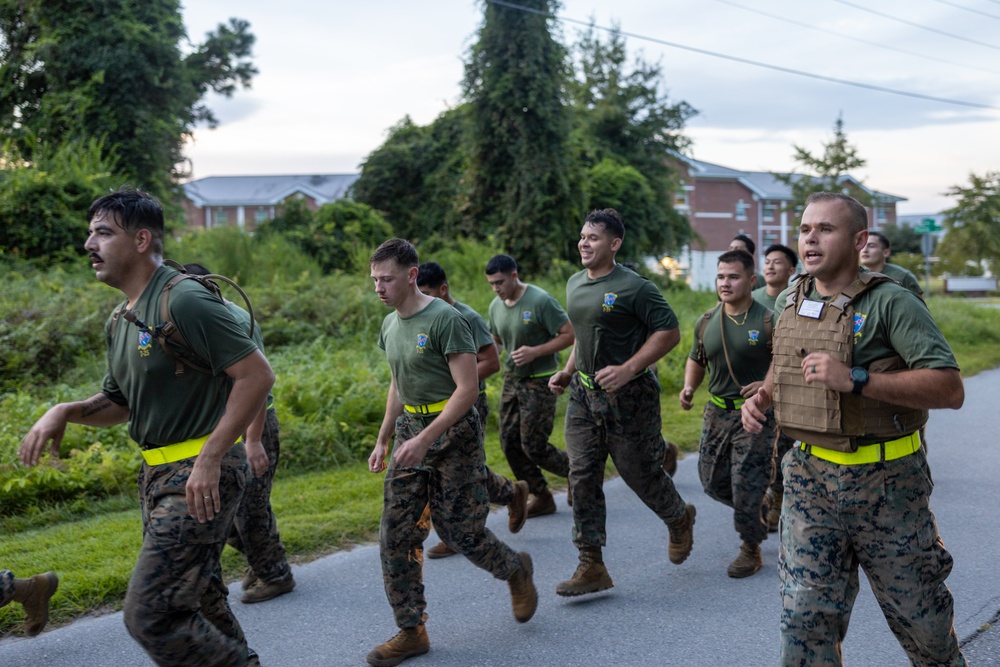 Marines with Ground Supply School participate in a resupply run