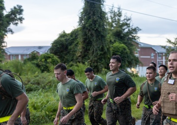 Marines with Ground Supply School participate in a resupply run