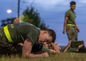 Marines with Ground Supply School participate in a resupply run