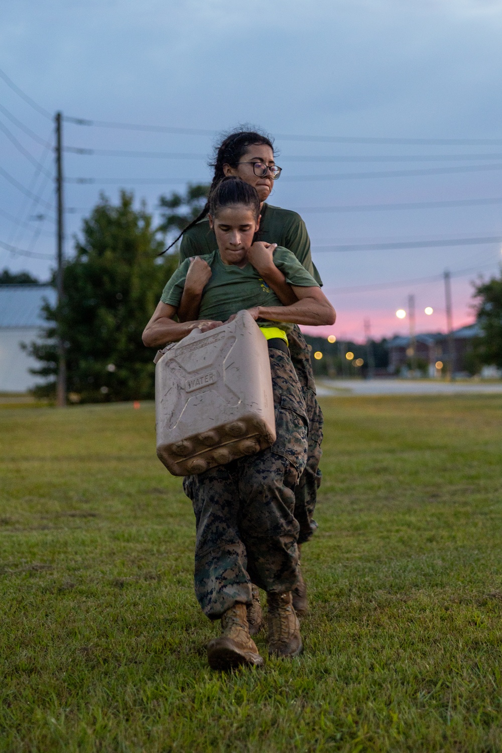 Marines with Ground Supply School participate in a resupply run