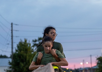 Marines with Ground Supply School participate in a resupply run