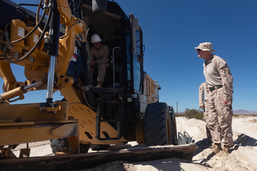 JTF-SB Marines conduct road improvement to support U.S. Border Patrol