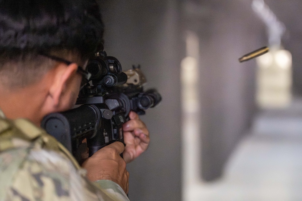 Combat arms training and maintenance routine shooting