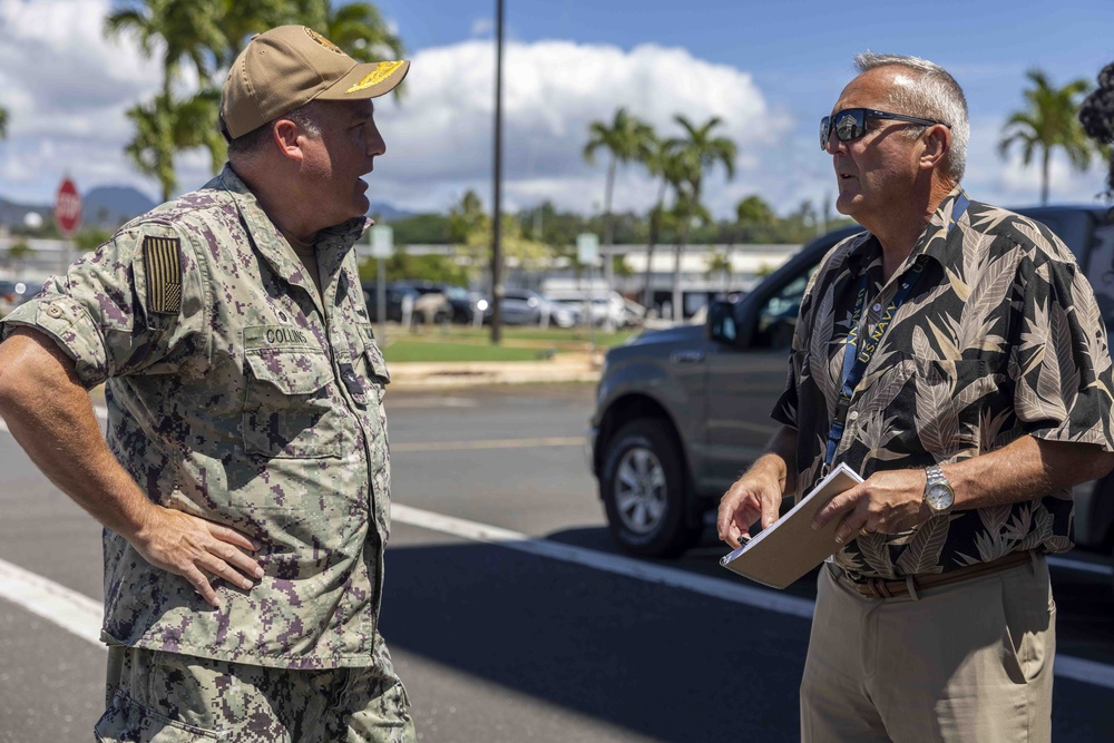Rear Adm. Brad Collins visits the Regional Dispatch Center