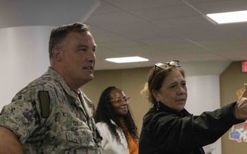 Rear Adm. Brad Collins visits the Regional Dispatch Center