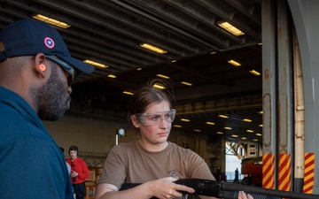 USS America (LHA 6) Conducts Small Arms Live Fire Exercise