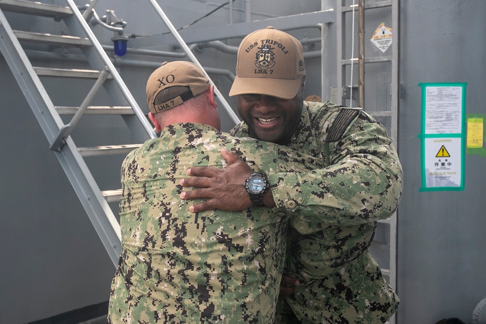 Lt. Thompson Promotion Ceremony Aboard USS Tripoli