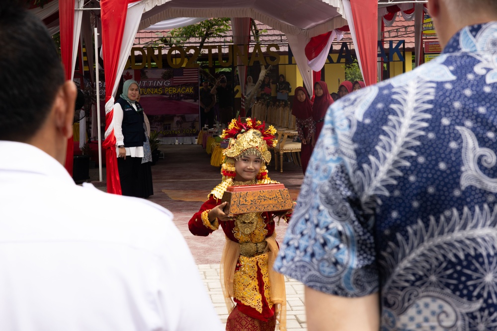 Engineer Civic Assistance Program hosts  ribbon cutting ceremony for local school in Indonesia during SGS 25