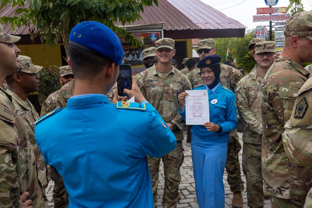 Engineer Civic Assistance Program hosts  ribbon cutting ceremony for local school in Indonesia during SGS 25