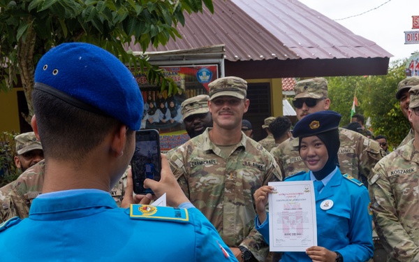 Engineer Civic Assistance Program hosts  ribbon cutting ceremony for local school in Indonesia during SGS 25