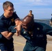 FCC Ian Beckwith and GM1 Don Dume demonstrate an effective arm-grab and take-down maneuver
