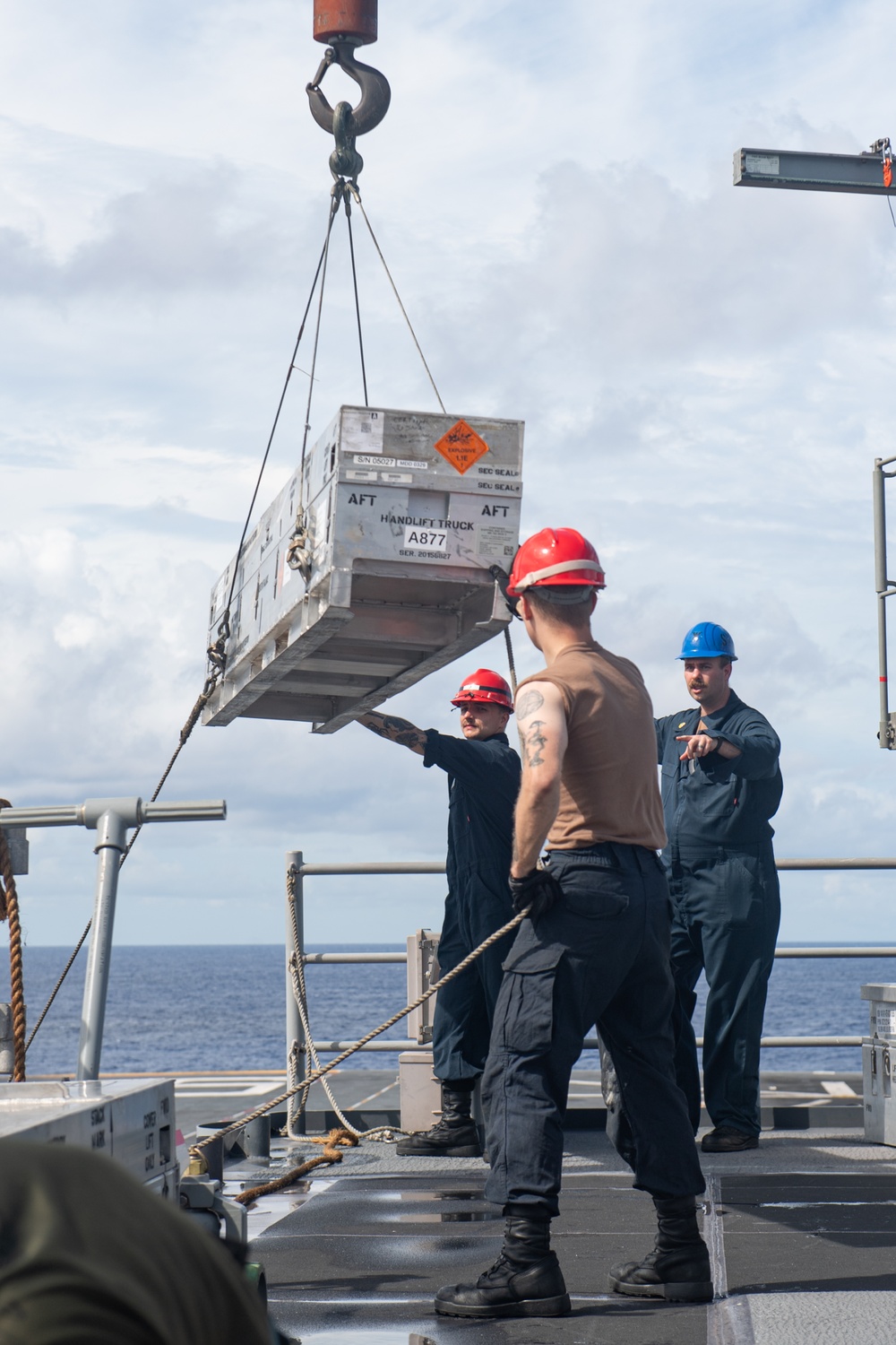 USS America (LHA 6) Conducts Missile Handling