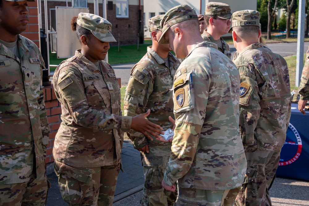 NATO Multinational Battle Group Poland Honors service members