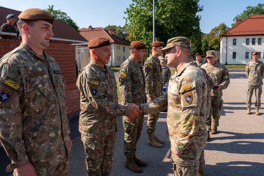 NATO Multinational Battle Group Poland Honors service members
