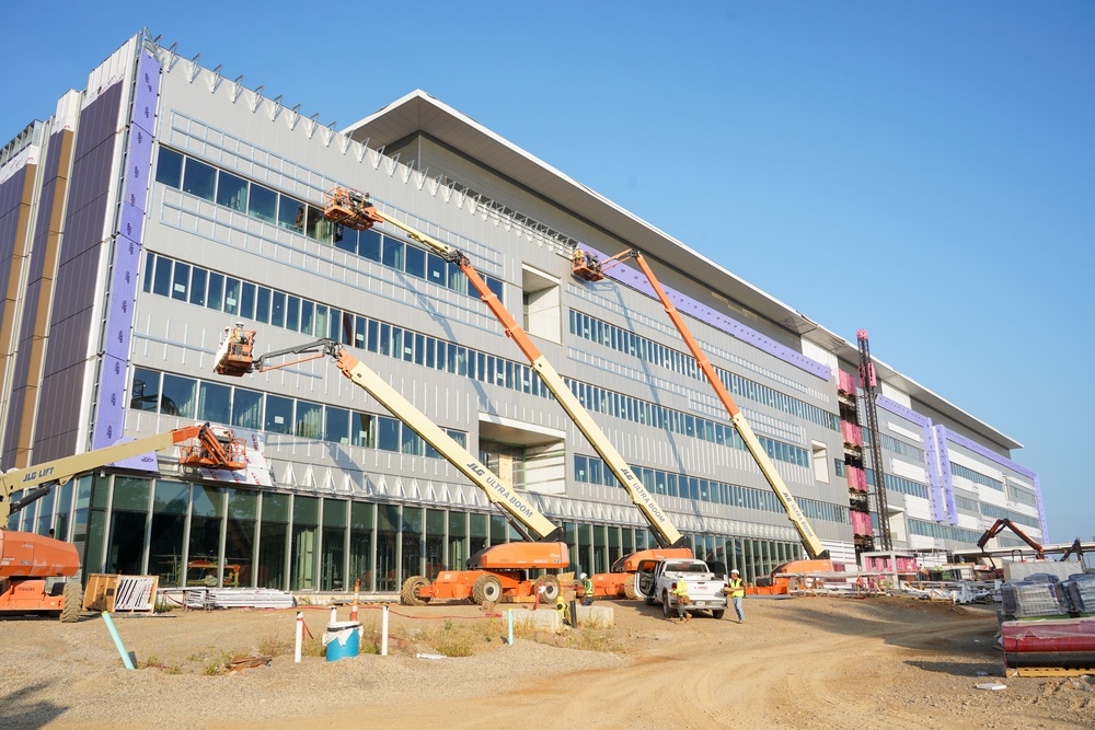 Construction continues on the Louisville Medical Center Sept. 3, 2025