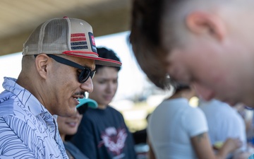 Marines with Personnel Administration School host a beach bash event