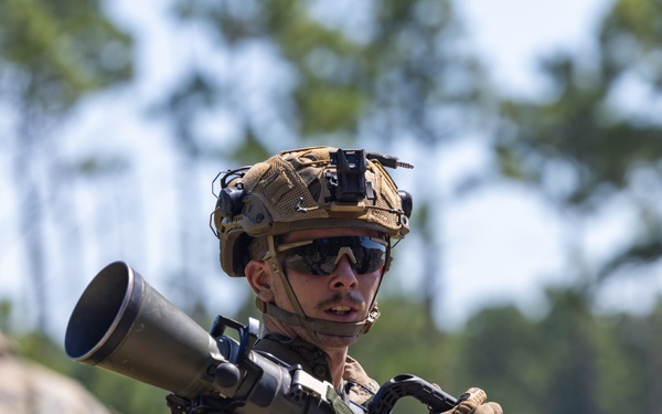 Marines with Infantry Small Unit Leadership Course participate in a combined arms live fire exercise