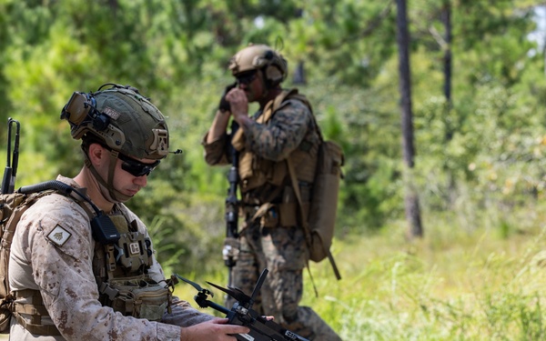 Marines with Infantry Small Unit Leadership Course participate in a combined arms live fire exercise