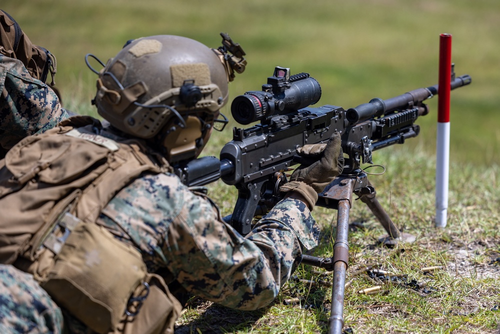 Marines with Infantry Small Unit Leadership Course participate in a combined arms live fire exercise