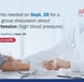 Help Shape Clinical Practice Guidelines in Joint DOD, VA Patient Focus Groups: Hypertension on Sept. 26