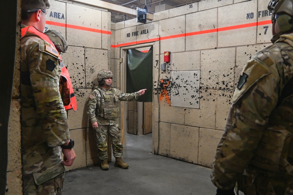 Maj. Gen. Laura McHugh visits Live Fire Shoot House Master Trainer Course