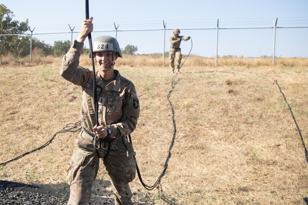 Sabalauski Air Assault School Conducts Tower Rappels on Novo Selo Training Area, Bulgaria