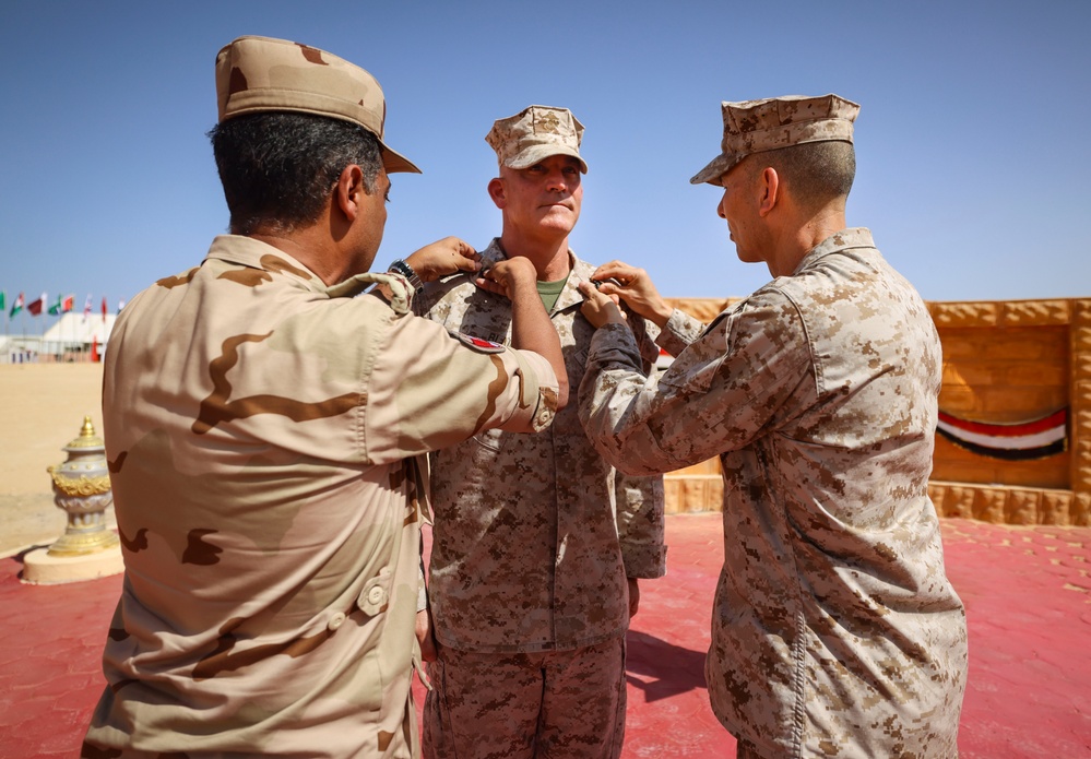 U.S. Marine promotes to colonel during BRIGHT STAR 25