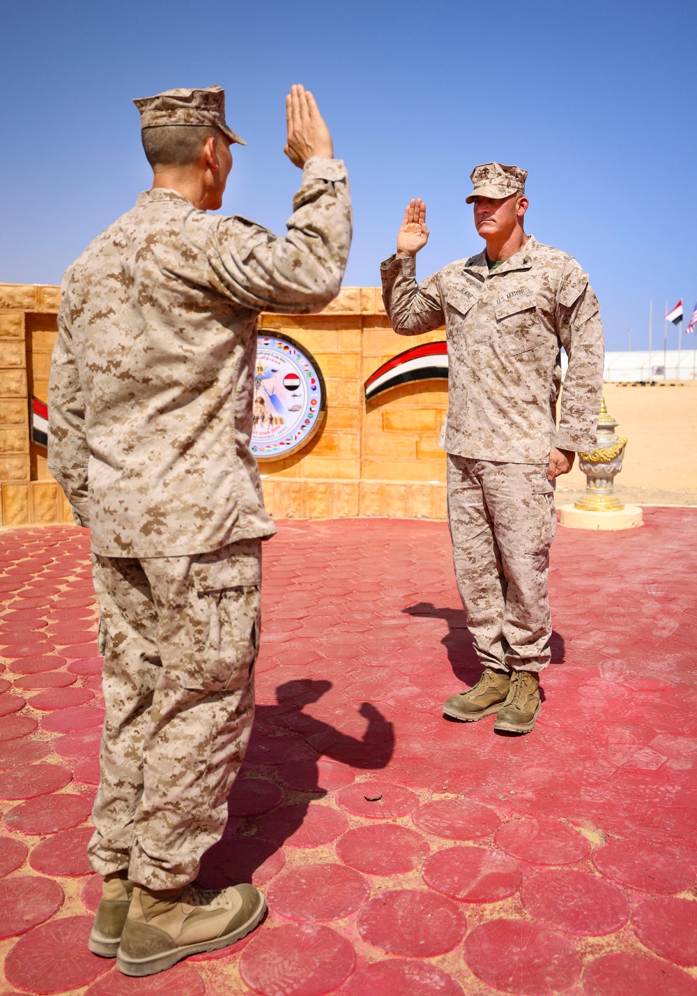 U.S. Marine promotes to colonel during BRIGHT STAR 25