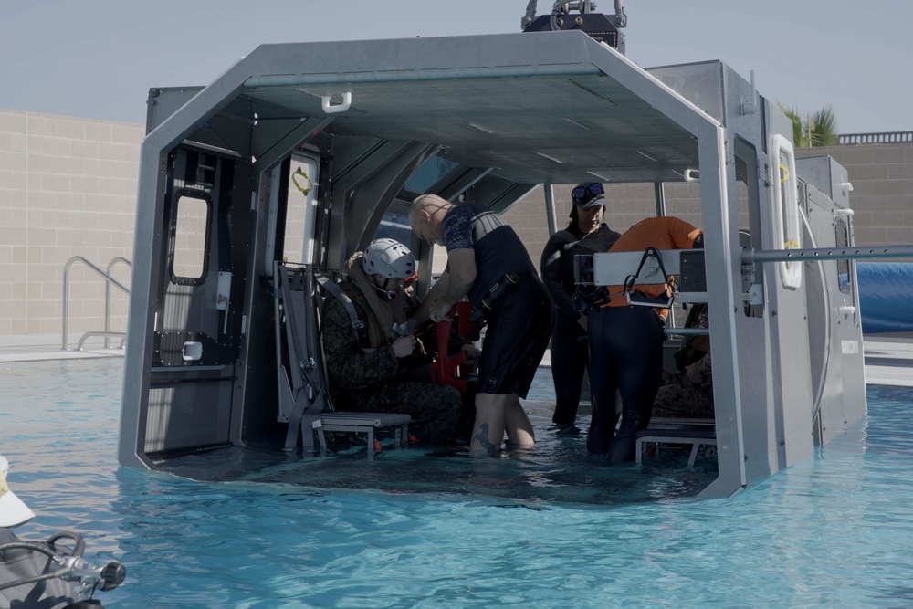 11th MEU Marines participate in Underwater Egress Training